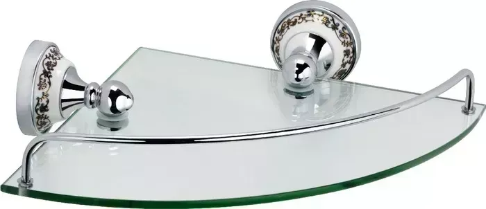 Полка стеклянная Fixsen угловая 28x28x7 Bogema (FX-78503A)