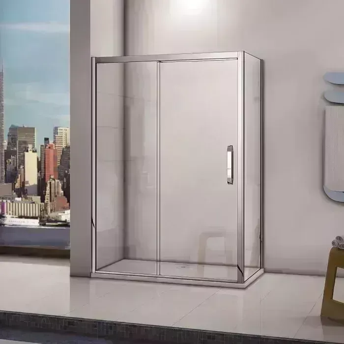 Душевой уголок Good Door Antares WTW+SP-110-80 с поддоном, профиль хром, стекло прозрачное (АН00001, АН00007, ЛП00001)