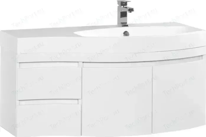 Тумба под раковину AQUANET Опера 115 R белый (2 дверцы 2 ящика) (169654)