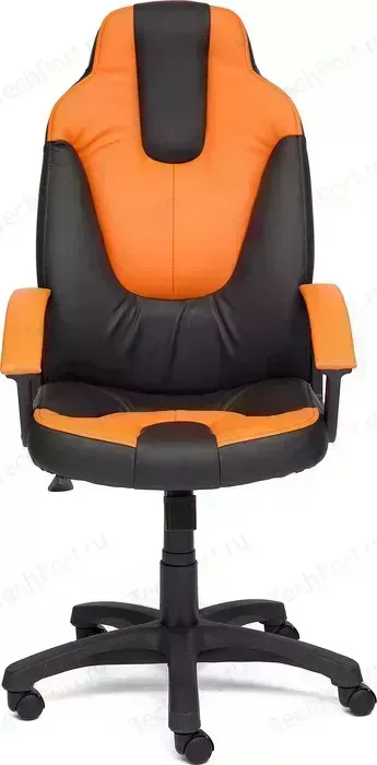 Кресло офисное TetChair NEO2 кож/зам черный+оранжевый 36-6/14-43