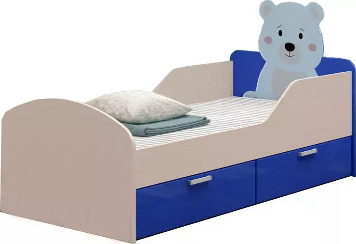 Кровать детская Регион 58 Бемби-5 МДФ темно-синий