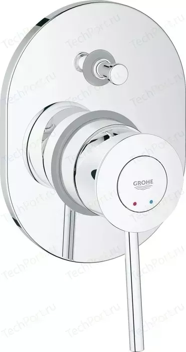 Смеситель для ванны Grohe BauClassic 29047000 , встраиваемый, хром