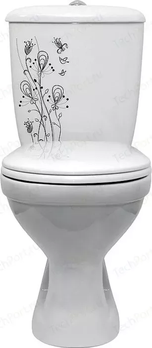 Унитаз компакт Оскольская керамика Радуга декор цветы (31121 / 44901110212)