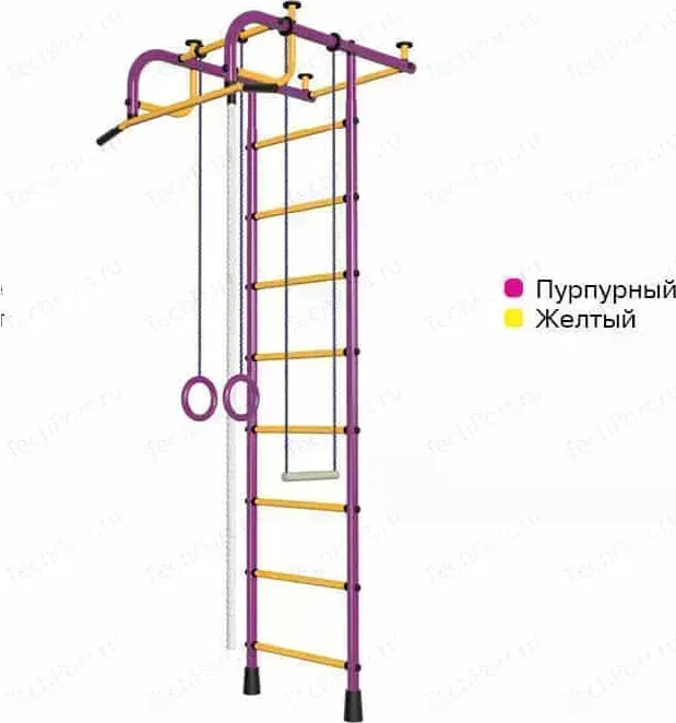 Детский спортивный комплекс ПИОНЕР 1М пурпурно/желтый