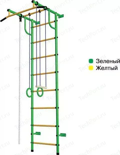 Детский спортивный комплекс ПИОНЕР С2НМ зелёно- жёлтый