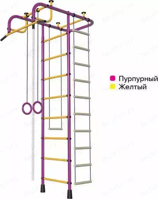 Детский спортивный комплекс ПИОНЕР АМ пурпурно/желтый