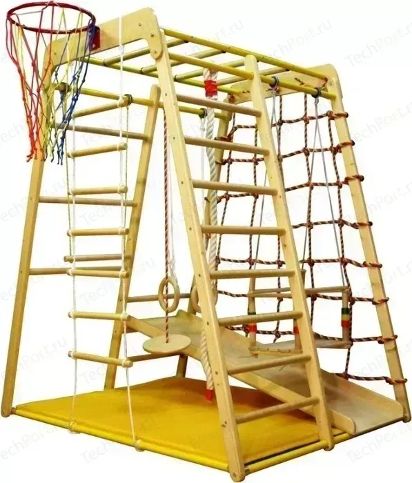 Детский спортивный комплекс Вертикаль Весёлый Малыш Wood горка фанерная