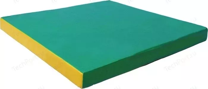 Мат гимнастический КМС № 2 (100 х 100 х 10) зелёно/жёлтый