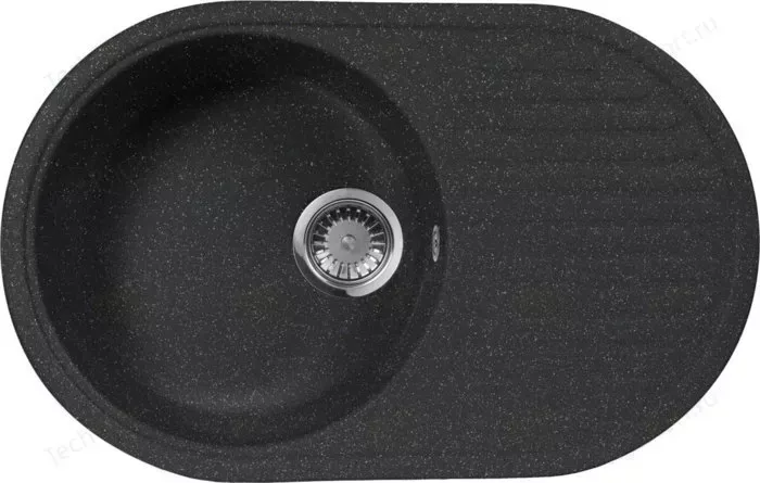 Мойка кухонная AquaGranitEx M-18 730х460 черный (M-18 308)