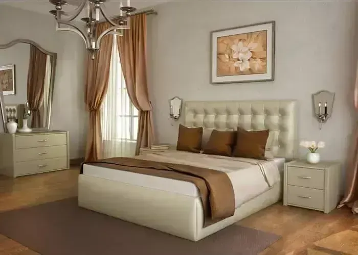Кровать LONAX Аврора подъемный механизм с ящиком экокожа albert pearl (160x190 см)