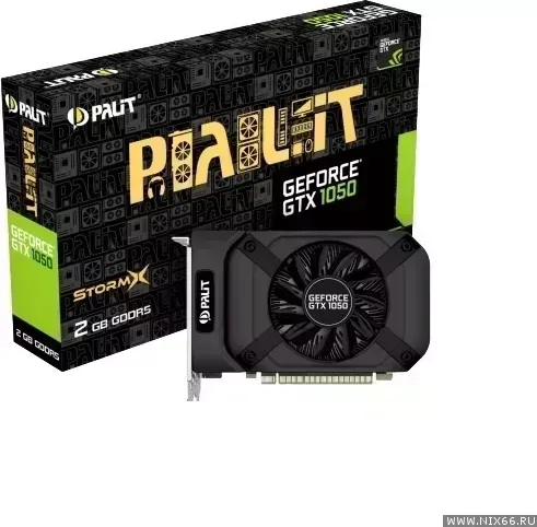 Видеокарта PALIT nVidia GeForce GTX 1050 , PA-GTX1050 StormX 2G, 2Гб, GDDR5, Ret
