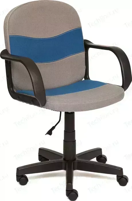 Кресло офисное TetChair BAGGI ткань серый/синий С27/С24