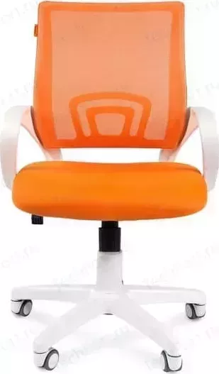Кресло офисное CHAIRMAN 696 белый пластик TW-16/TW-66 оранжевый