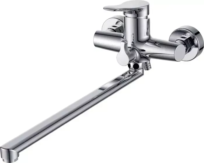 Смеситель для ванны KAISER Sena L-40cm с душем, хром (74055)