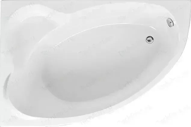 Акриловая ванна AQUANET Mayorca 150x100 L каркас слив-перелив, левая, без гидромассажа (161964)