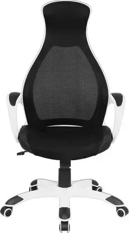 Кресло офисное Brabix Genesis EX-517 пластик белый ткань/экокожа/сетка черная 531573