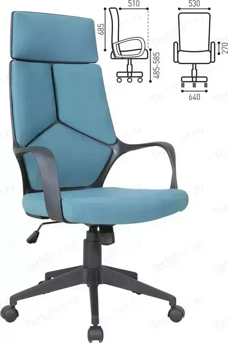 Кресло офисное Brabix Prime EX-515 ткань голубое 531568
