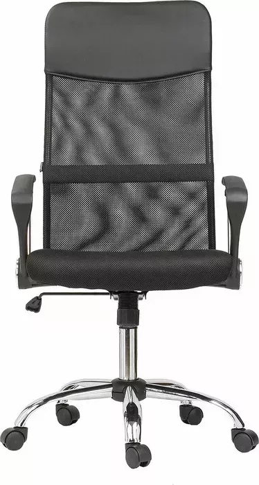 Кресло офисное Brabix Flash MG-302 с подлокотниками хром черное 530867