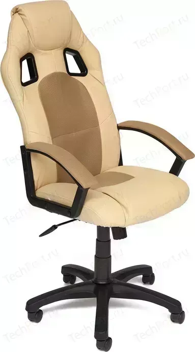 Кресло офисное TetChair DRIVER кож/зам/ткань, бежевый/бронзозый, 36-34/21