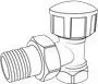 Вентиль ROYAL Thermo термостатический угловой для радиатора 1/2" (RTE 50011)