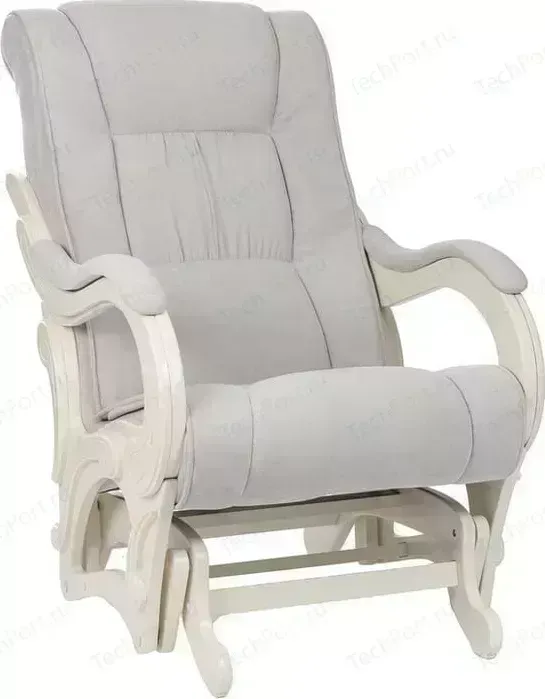 Кресло-качалка Мебель Импэкс Комфорт Модель 78 дуб шампань, обивка Verona Light Grey