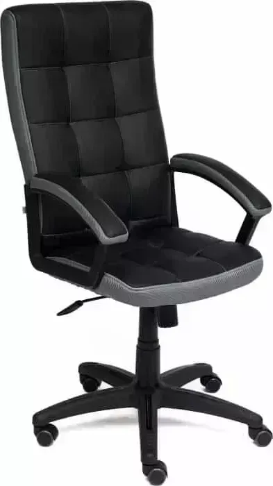 Кресло офисное TetChair TRENDY кож/зам/ткань, черный/серый, 36-6/12