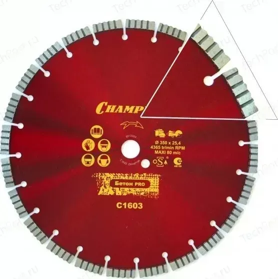 Диск алмазный CHAMPION 350х25.4мм Heavykut (C1602)