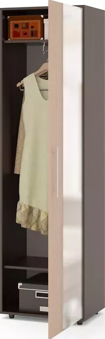 Шкаф для одежды СОКОЛ ШО-2 Венге/Беленый дуб