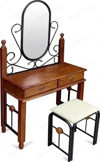 Столик туалетный TetChair AT-992 (DT-5), цвет черный/красный дуб