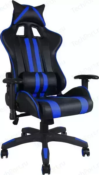 Кресло офисное TetChair iCar, кож/зам, черный/синий