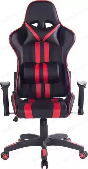 Кресло офисное TetChair iCar, кож/зам, черный/красный