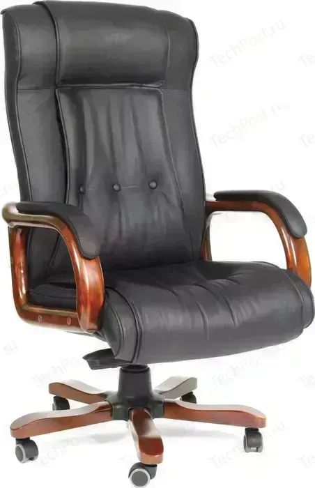 Кресло офисное CHAIRMAN 653 черная кожа