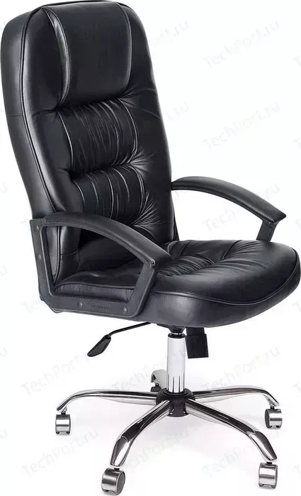 Кресло офисное TetChair СН9944 хром кож/зам черный