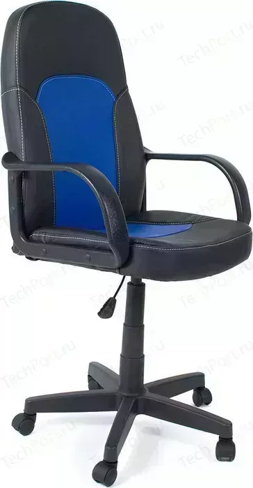 Кресло офисное TetChair PARMA кож.зам 36-6/36-39 черный/синий