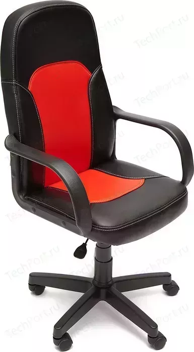 Кресло офисное TetChair PARMA кож/зам, черный/красный, 36-6/36-161