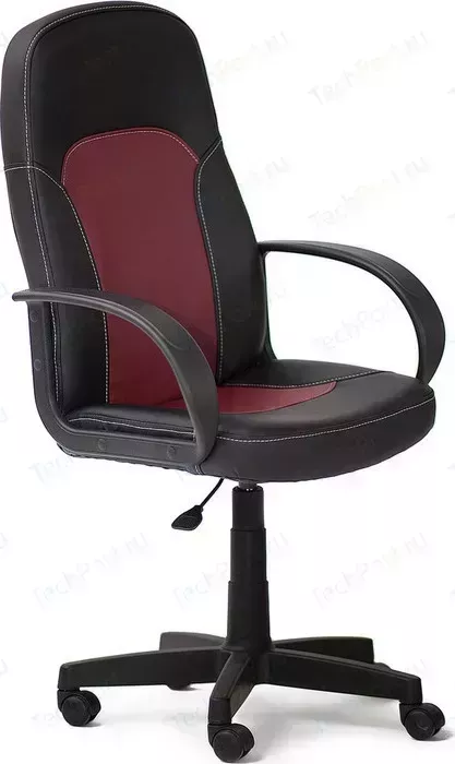 Кресло офисное TetChair PARMA кож.зам 36-6/36-7 черный/бордо