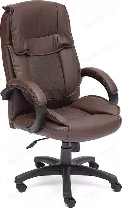 Кресло офисное TetChair OREON кож/зам коричневый/коричневый перфорированный 36-36/36-36/06