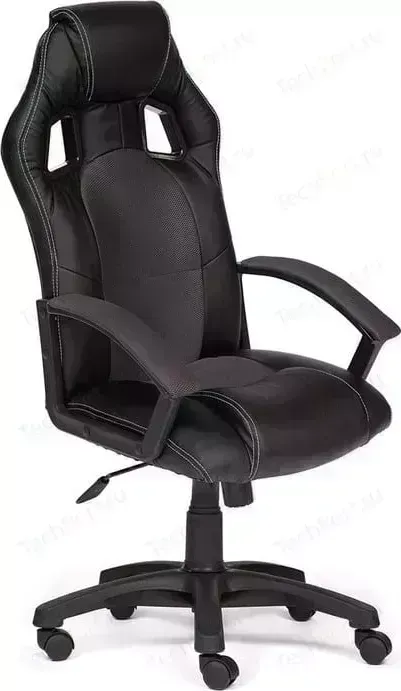 Кресло офисное TetChair DRIVER кож/зам/ткань черный/серый 36-6/12