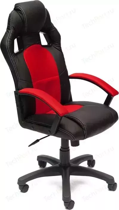 Кресло офисное TetChair DRIVER кож/зам/ткань черный/красный 36-6/08