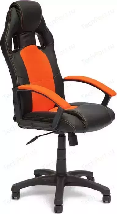 Кресло офисное TetChair DRIVER кож/зам/ткань черный/оранжевый 36-6/07