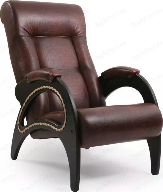 Кресло Мебель Импэкс Модель 41 с лозой Венге Антик крокодил