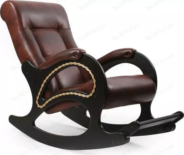 Кресло-качалка Мебель Импэкс Модель 44 с лозой Венге Антик крокодил