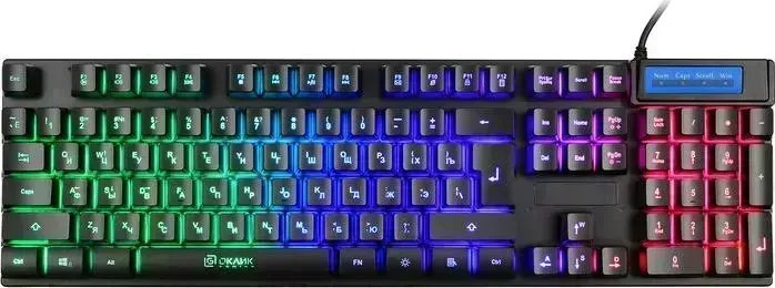 Клавиатура OKLICK 760G черный USB LED
