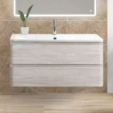 Тумба под раковину BELBANGO Albano 100 Rovere Vintage Bianco (ALBANO-1000-2C-SO-RVB)