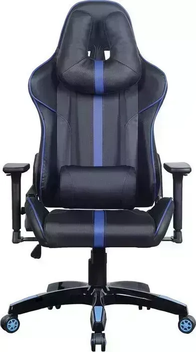 Кресло офисное Brabix компьютерное GT Carbon GM-120 две подушки экокожа черное/синее 531930