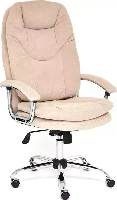 Кресло офисное TetChair Softy Lux флок бежевый 7