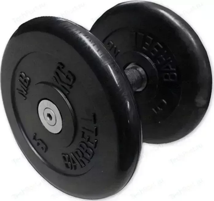 Гантель Barbell MB "Профи" с вращающейся ручкой хром 11 кг