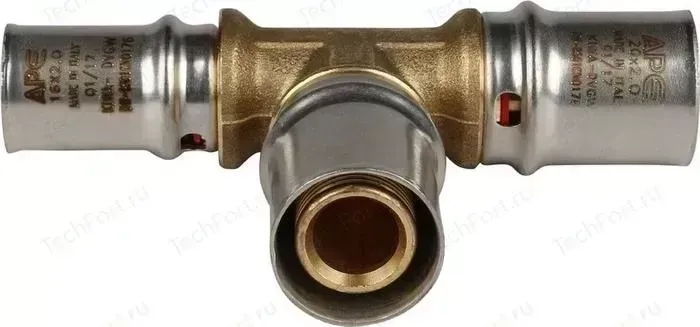 Тройник STOUT переходной 20х20х16 для металлопластиковых труб прессовой (SFP-0005-202016)