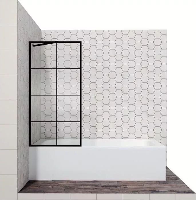 Шторка для ванны Ambassador ванной Bath Screens 70 прозрачная, черный (16041208))