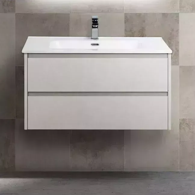 Тумба с раковиной BELBANGO с Kraft 80 Bianco Opaco (KRAFT 39-800/390-2C-SO-BO, BB800/390ETL)